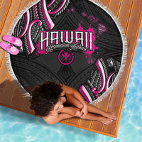 Traditional Art Hawaiian Kakau Tattoos Beach Blanket Pink Color - Polynesian Pride
