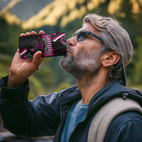 Traditional Art Hawaiian Kakau Tattoos 4 in 1 Can Cooler Tumbler Pink Color - Polynesian Pride