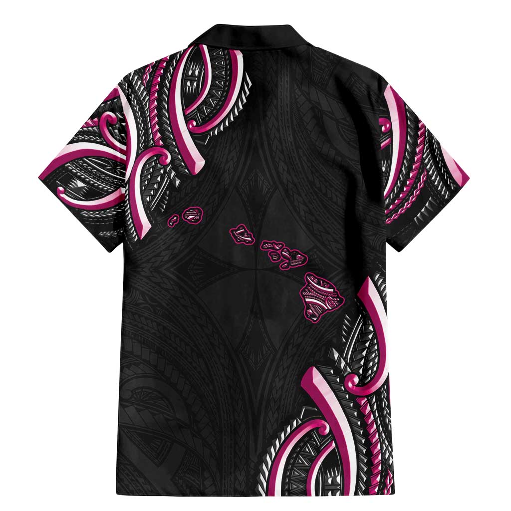 Traditional Art Hawaiian Kakau Tattoos Family Matching Mermaid Dress and Hawaiian Shirt Pink Color - Polynesian Pride