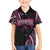 Traditional Art Hawaiian Kakau Tattoos Family Matching Off The Shoulder Long Sleeve Dress and Hawaiian Shirt Pink Color - Polynesian Pride