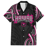 Traditional Art Hawaiian Kakau Tattoos Family Matching Summer Maxi Dress and Hawaiian Shirt Pink Color - Polynesian Pride