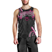Traditional Art Hawaiian Kakau Tattoos Men Tank Top Pink Color - Polynesian Pride