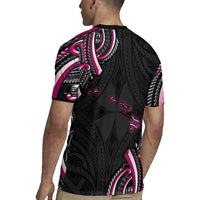 Traditional Art Hawaiian Kakau Tattoos Rugby Jersey Pink Color - Polynesian Pride