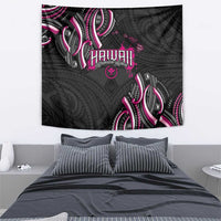 Traditional Art Hawaiian Kakau Tattoos Tapestry Pink Color - Polynesian Pride