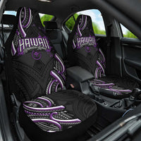 Traditional Art Hawaiian Kakau Tattoos Car Seat Cover Purple Color - Polynesian Pride