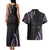 Traditional Art Hawaiian Kakau Tattoos Couples Matching Tank Maxi Dress and Hawaiian Shirt Purple Color - Polynesian Pride