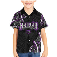Traditional Art Hawaiian Kakau Tattoos Family Matching Mermaid Dress and Hawaiian Shirt Purple Color - Polynesian Pride
