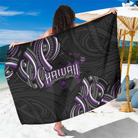 Traditional Art Hawaiian Kakau Tattoos Sarong Purple Color - Polynesian Pride