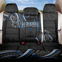 Traditional Art Hawaiian Kakau Tattoos Back Car Seat Cover Blue Color - Polynesian Pride