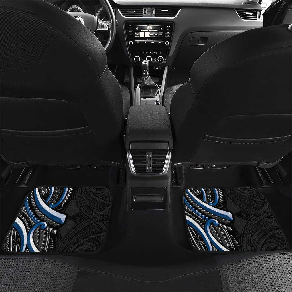 Traditional Art Hawaiian Kakau Tattoos Car Mats Blue Color - Polynesian Pride