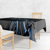Traditional Art Hawaiian Kakau Tattoos Tablecloth Blue Color - Polynesian Pride