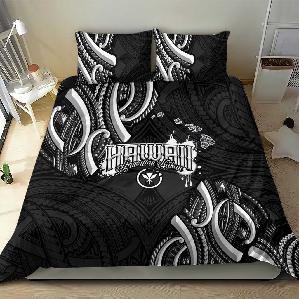 Traditional Art Hawaiian Kakau Tattoos Bedding Set White - Polynesian Pride