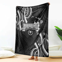 Traditional Art Hawaiian Kakau Tattoos Blanket White - Polynesian Pride