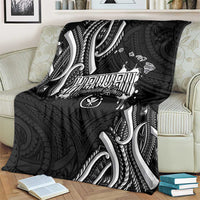 Traditional Art Hawaiian Kakau Tattoos Blanket White - Polynesian Pride