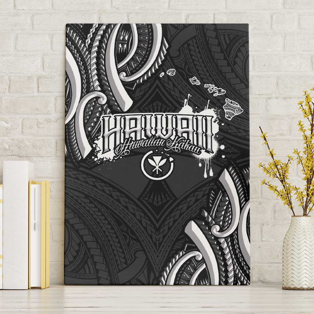 Traditional Art Hawaiian Kakau Tattoos Canvas Wall Art White - Polynesian Pride