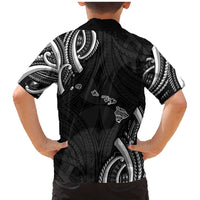 Traditional Art Hawaiian Kakau Tattoos Family Matching Mermaid Dress and Hawaiian Shirt White - Polynesian Pride