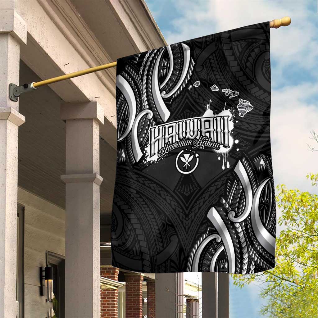 Traditional Art Hawaiian Kakau Tattoos Garden Flag White - Polynesian Pride