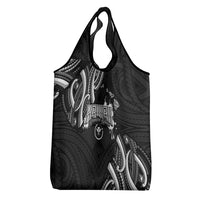 Traditional Art Hawaiian Kakau Tattoos Grocery Bag White - Polynesian Pride