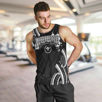 Traditional Art Hawaiian Kakau Tattoos Men Tank Top White - Polynesian Pride