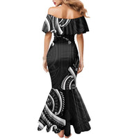 Traditional Art Hawaiian Kakau Tattoos Mermaid Dress White - Polynesian Pride