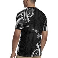 Traditional Art Hawaiian Kakau Tattoos Rugby Jersey White - Polynesian Pride