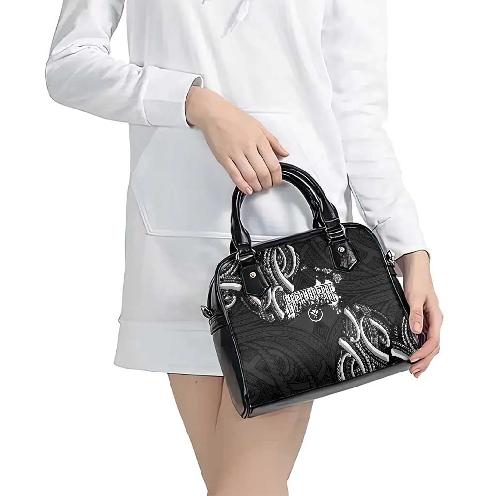 Traditional Art Hawaiian Kakau Tattoos Shoulder Handbag White - Polynesian Pride