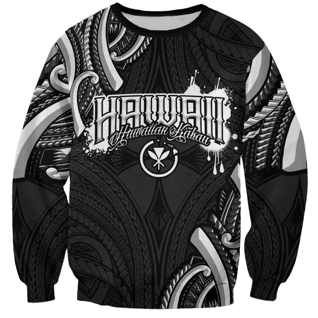 Traditional Art Hawaiian Kakau Tattoos Sweatshirt White - Polynesian Pride