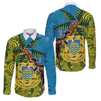 Tuvalu and Australia Together Family Matching Off The Shoulder Long Sleeve Dress and Hawaiian Shirt Tapa Pattern and Aboriginal mix Culture