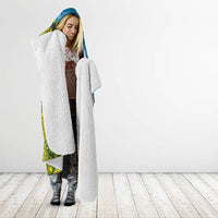 Tuvalu and Australia Together Hooded Blanket Tapa Pattern and Aboriginal mix Culture