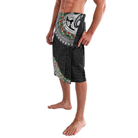 Fiji Hibiscus Lavalava Tapa Masi Motifs with Tropical Plants