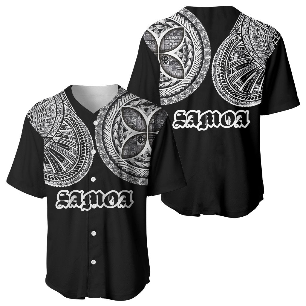 Samoa Traditional Tattoo Baseball Jersey Tribal Tatau Pattern