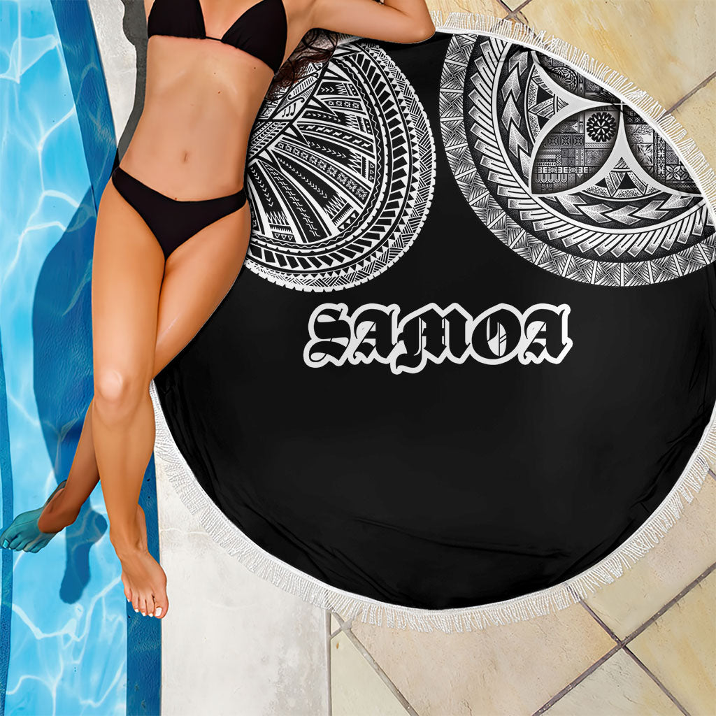 Samoa Traditional Tattoo Beach Blanket Tribal Tatau Pattern