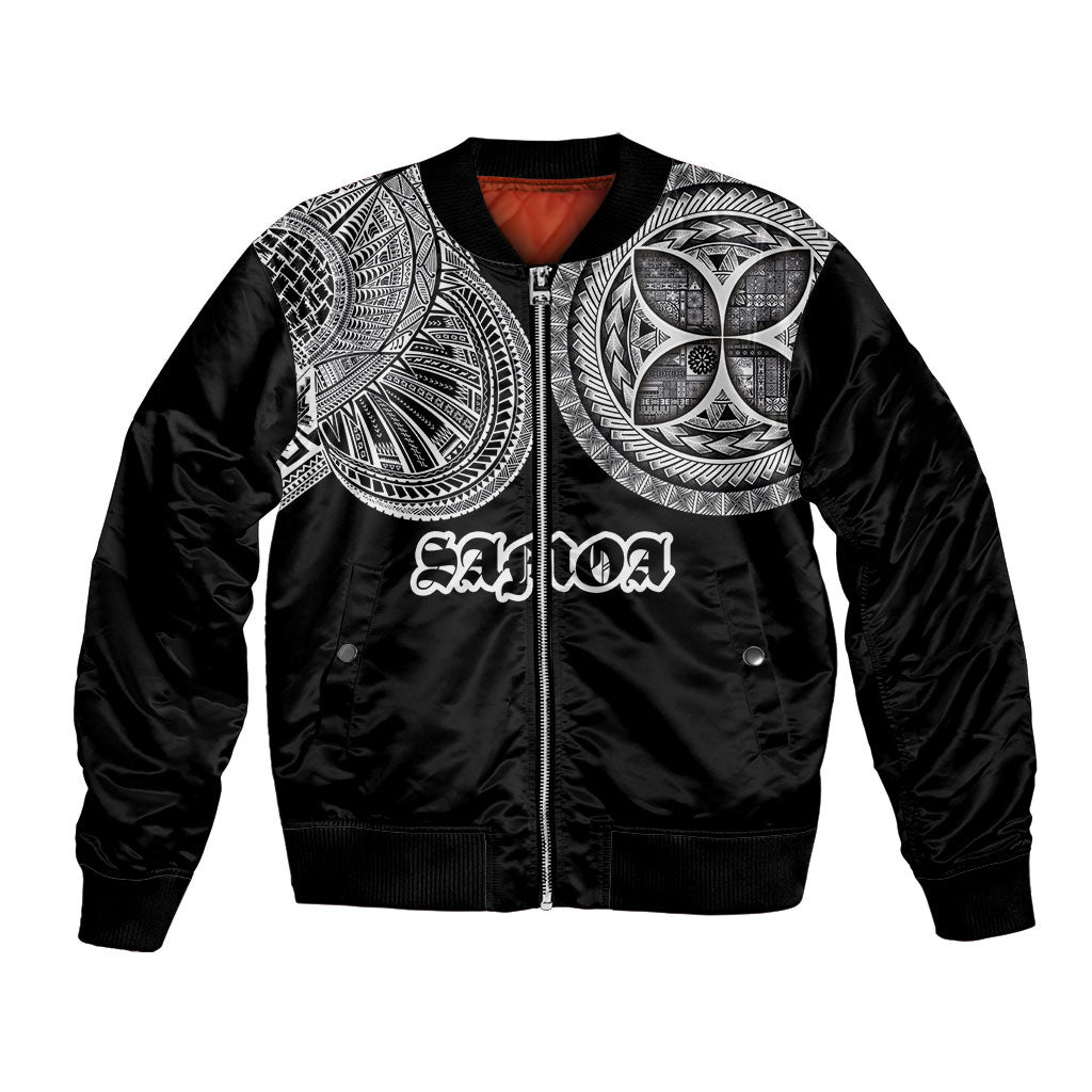 Samoa Traditional Tattoo Bomber Jacket Tribal Tatau Pattern