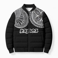 Samoa Traditional Tattoo Bomber Puffer Jacket Tribal Tatau Pattern