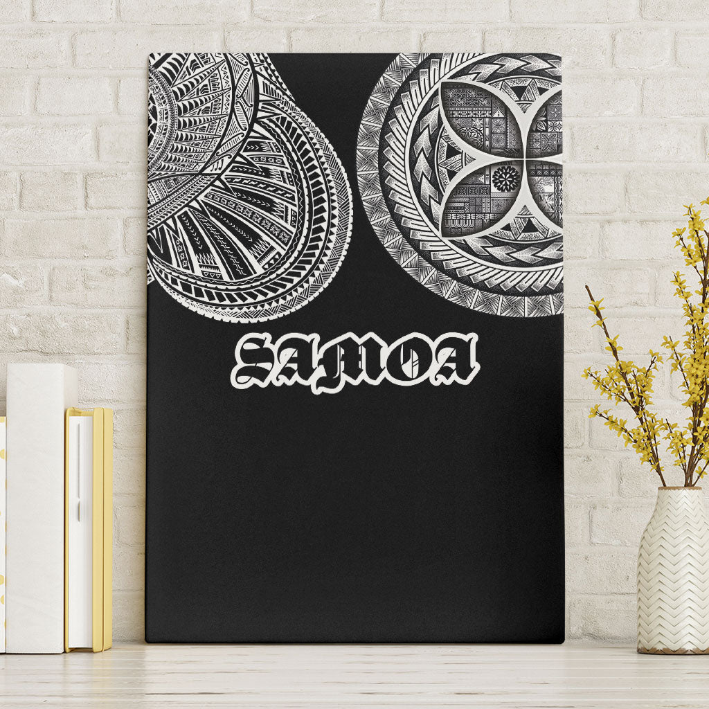 Samoa Traditional Tattoo Canvas Wall Art Tribal Tatau Pattern LT03 Without Frame Black - Polynesian Pride