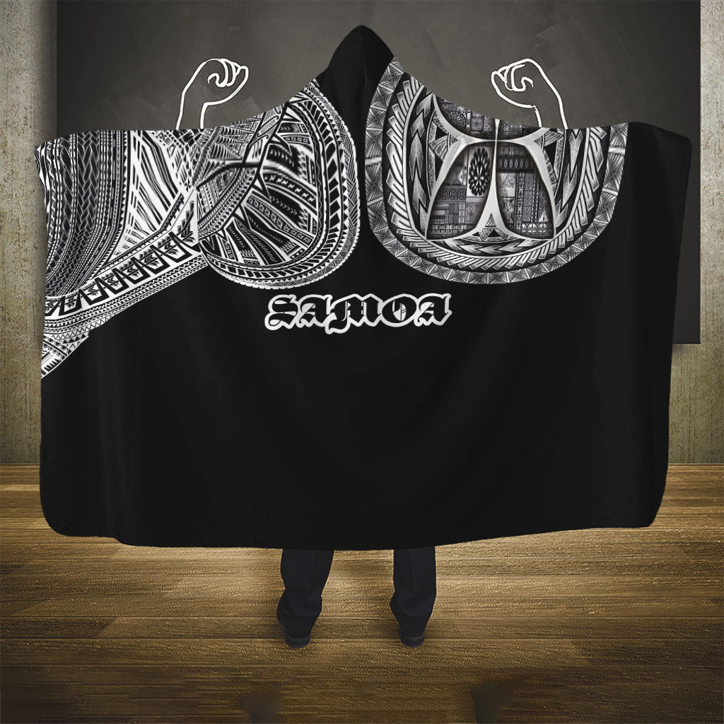 Samoa Traditional Tattoo Hooded Blanket Tribal Tatau Pattern