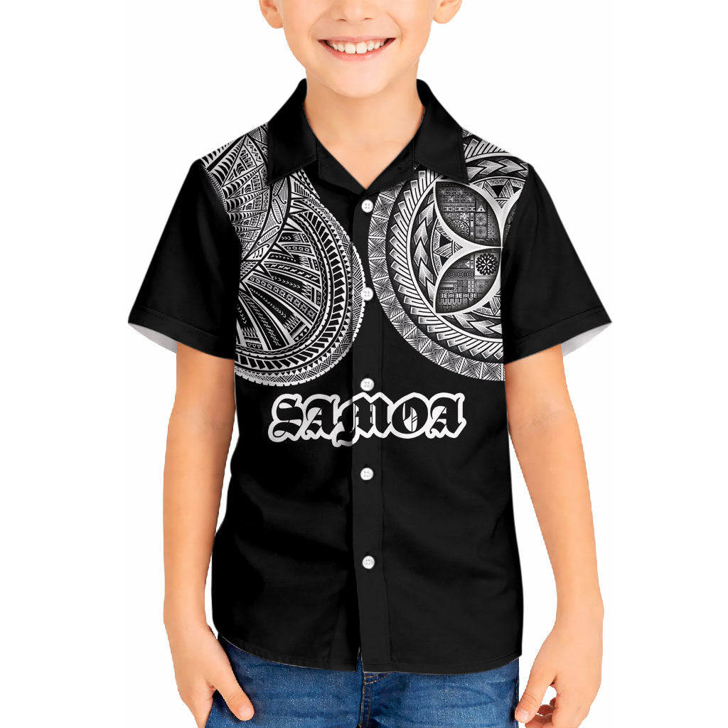 Samoa Traditional Tattoo Kid Hawaiian Shirt Tribal Tatau Pattern