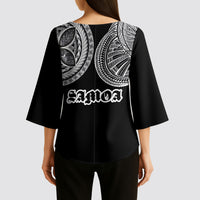 Samoa Traditional Tattoo Kimono Sleeve Blouse Tribal Tatau Pattern