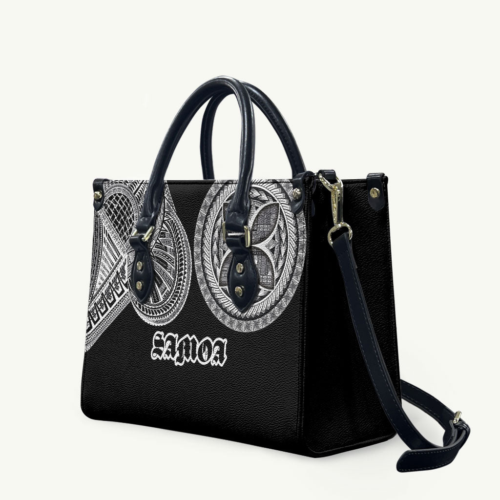 Samoa Traditional Tattoo Leather Bag Tribal Tatau Pattern