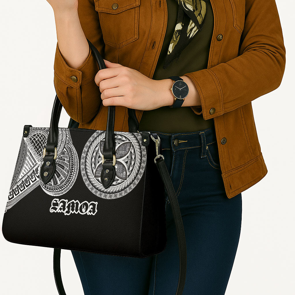 Samoa Traditional Tattoo Leather Bag Tribal Tatau Pattern