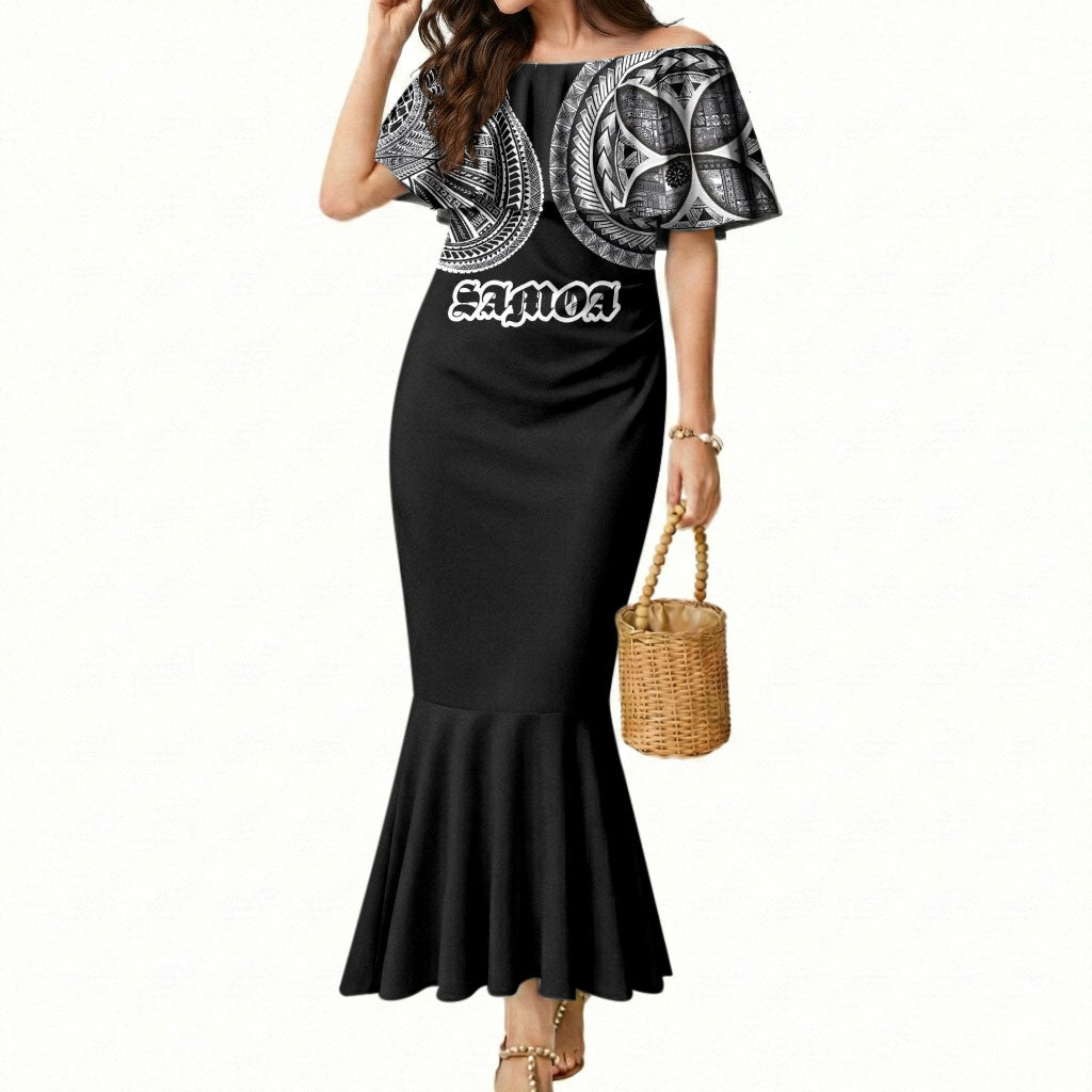 Samoa Traditional Tattoo Mermaid Dress Tribal Tatau Pattern