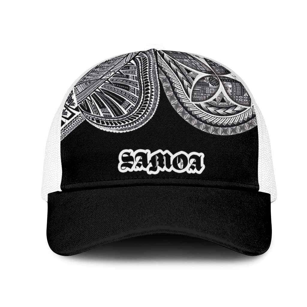 Samoa Traditional Tattoo Mesh Trucker Cap Tribal Tatau Pattern