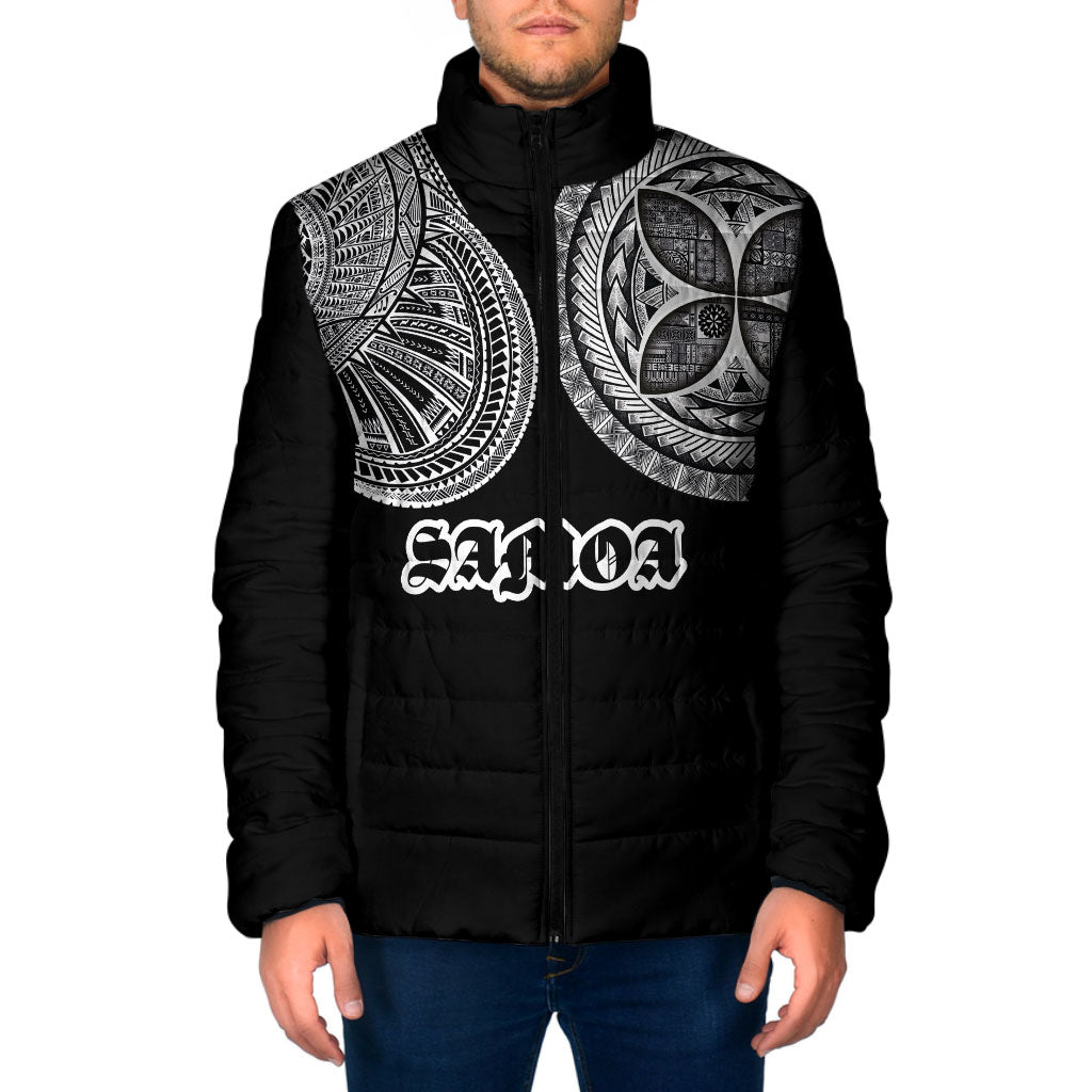 Samoa Traditional Tattoo Padded Jacket Tribal Tatau Pattern