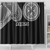 Samoa Traditional Tattoo Shower Curtain Tribal Tatau Pattern