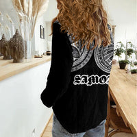 Samoa Traditional Tattoo Women Casual Shirt Tribal Tatau Pattern