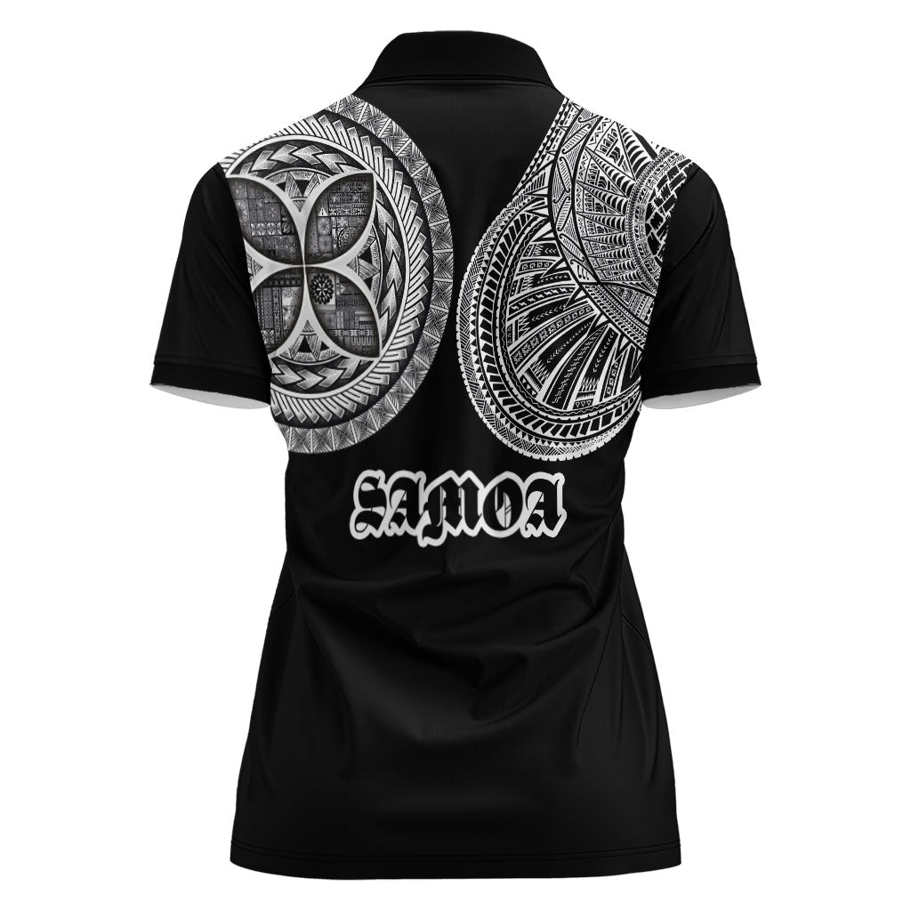 Samoa Traditional Tattoo Women Polo Shirt Tribal Tatau Pattern