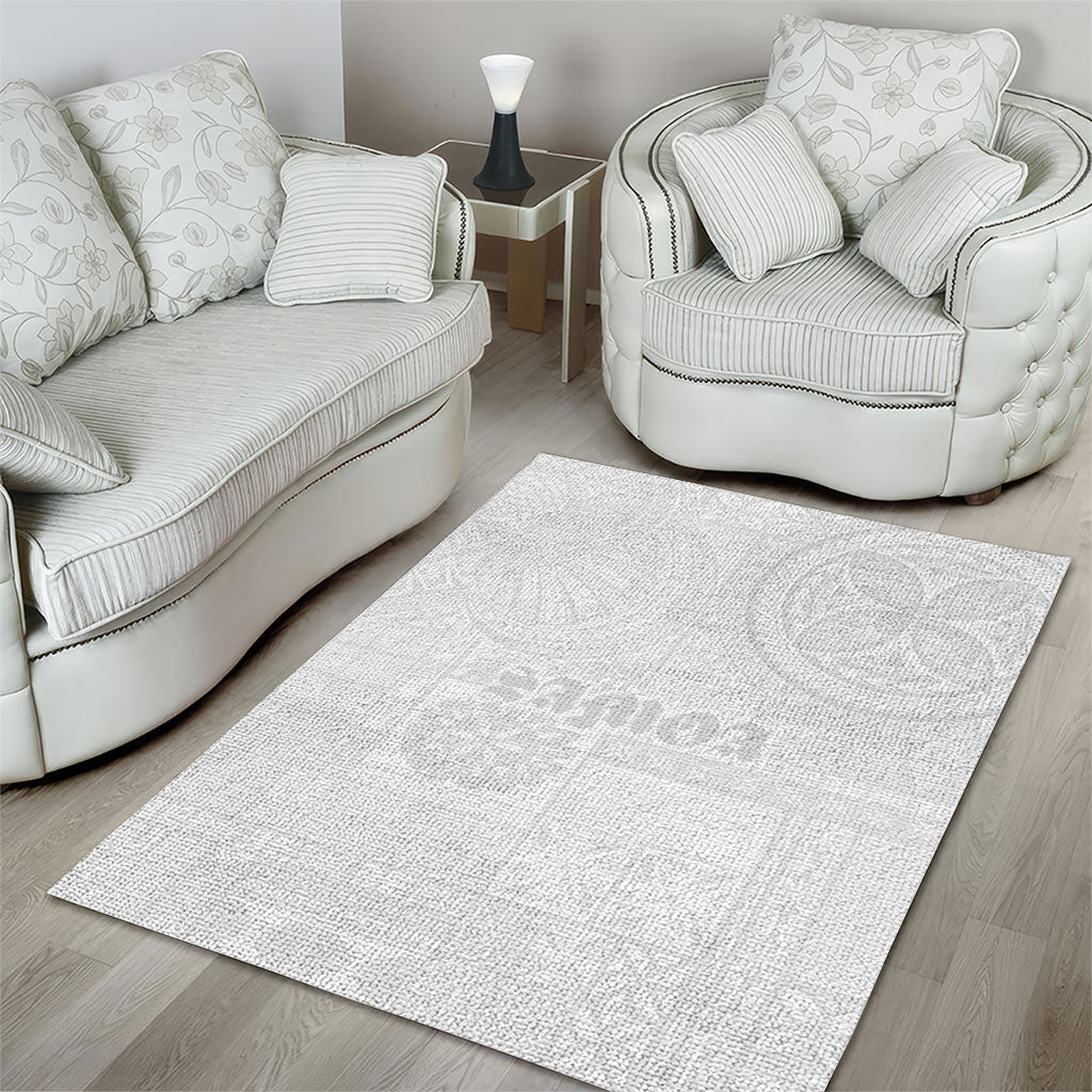Samoa Lotu Tamaiti Area Rug Tribal Tatau with Siapo Pattern