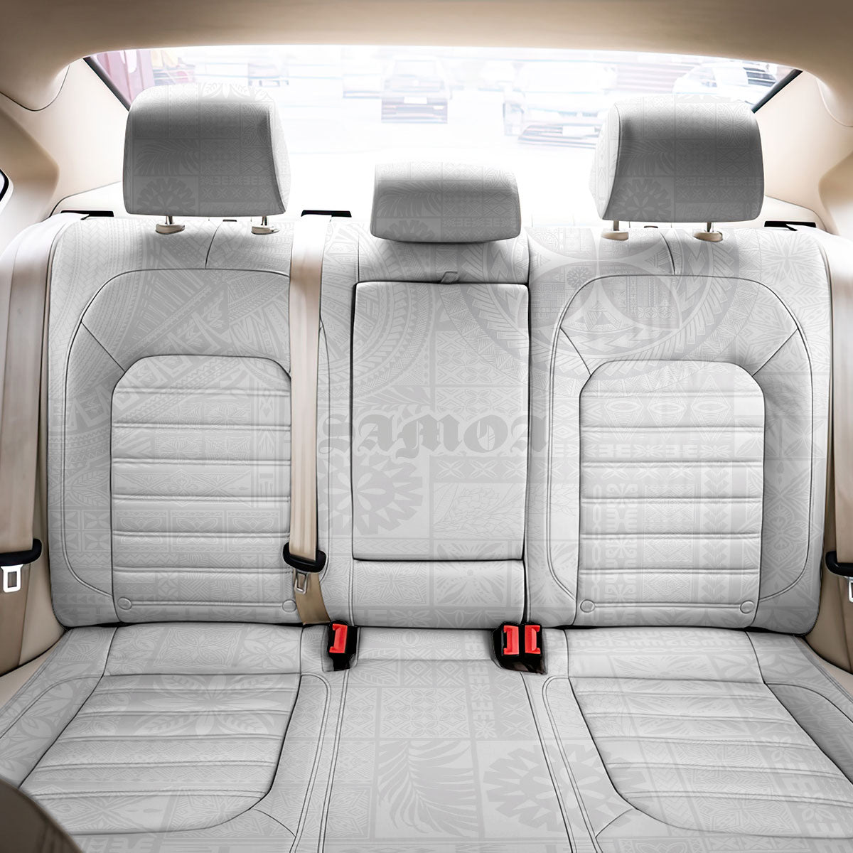 Samoa Lotu Tamaiti Back Car Seat Cover Tribal Tatau with Siapo Pattern