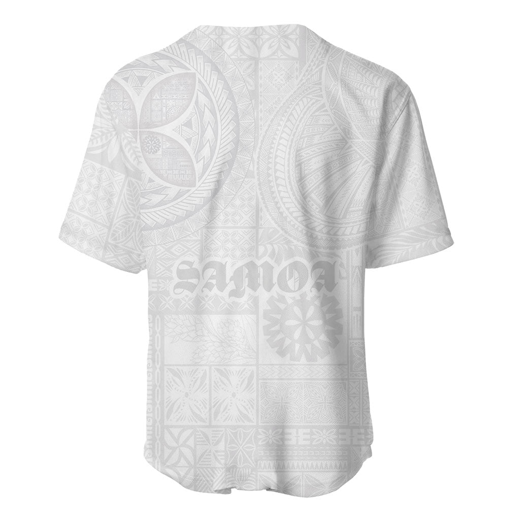 Samoa Lotu Tamaiti Baseball Jersey Tribal Tatau with Siapo Pattern