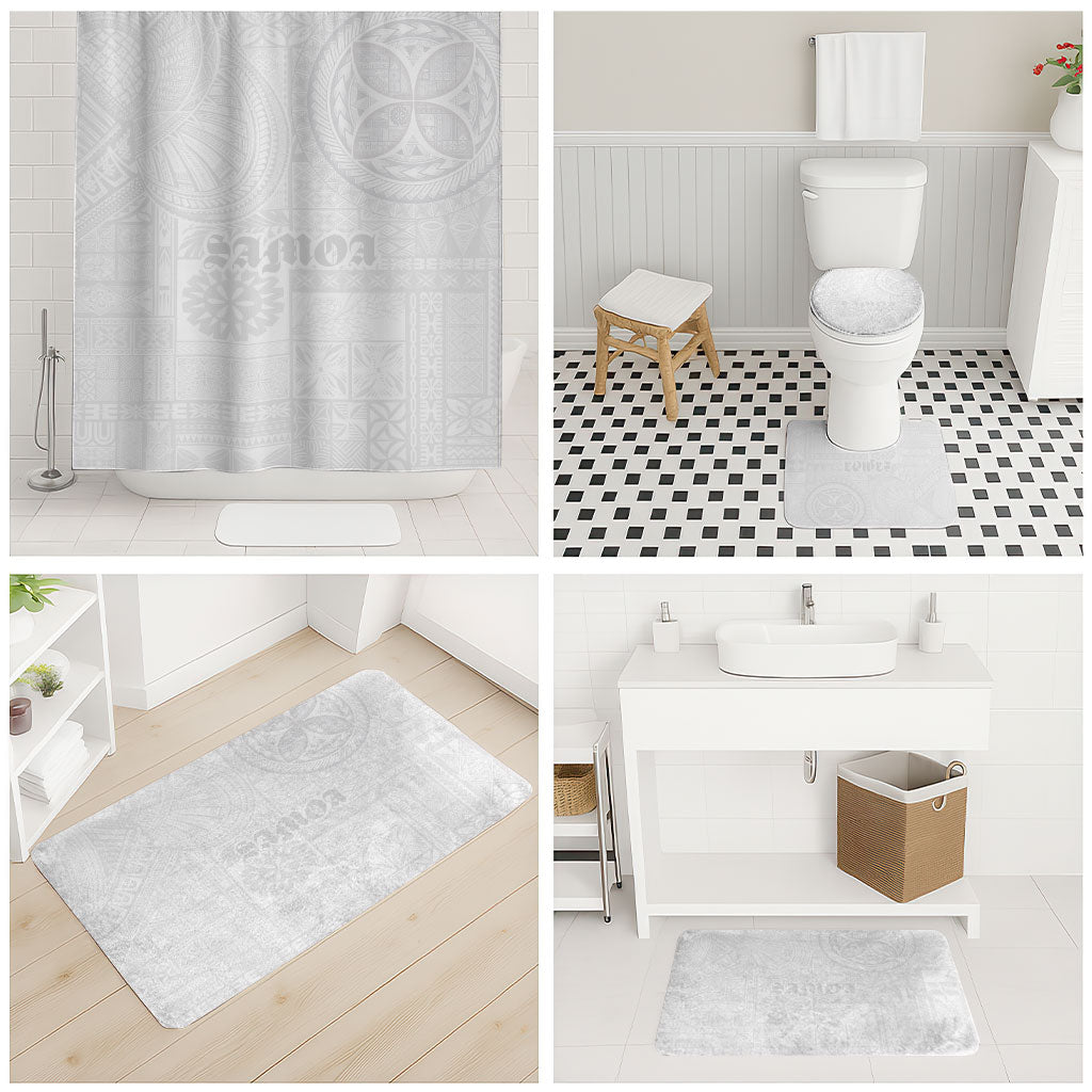 Samoa Lotu Tamaiti Bathroom Set Tribal Tatau with Siapo Pattern